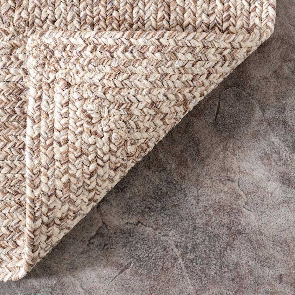nuLOOM 2' x 14' Solid Hand Braided Indoor/Outdoor Area Rug, Pet-Friendly, High Traffic, Weather Resistant, for Patio, Balcony, Bedroom, Living, Dining Room, Wynn Tan