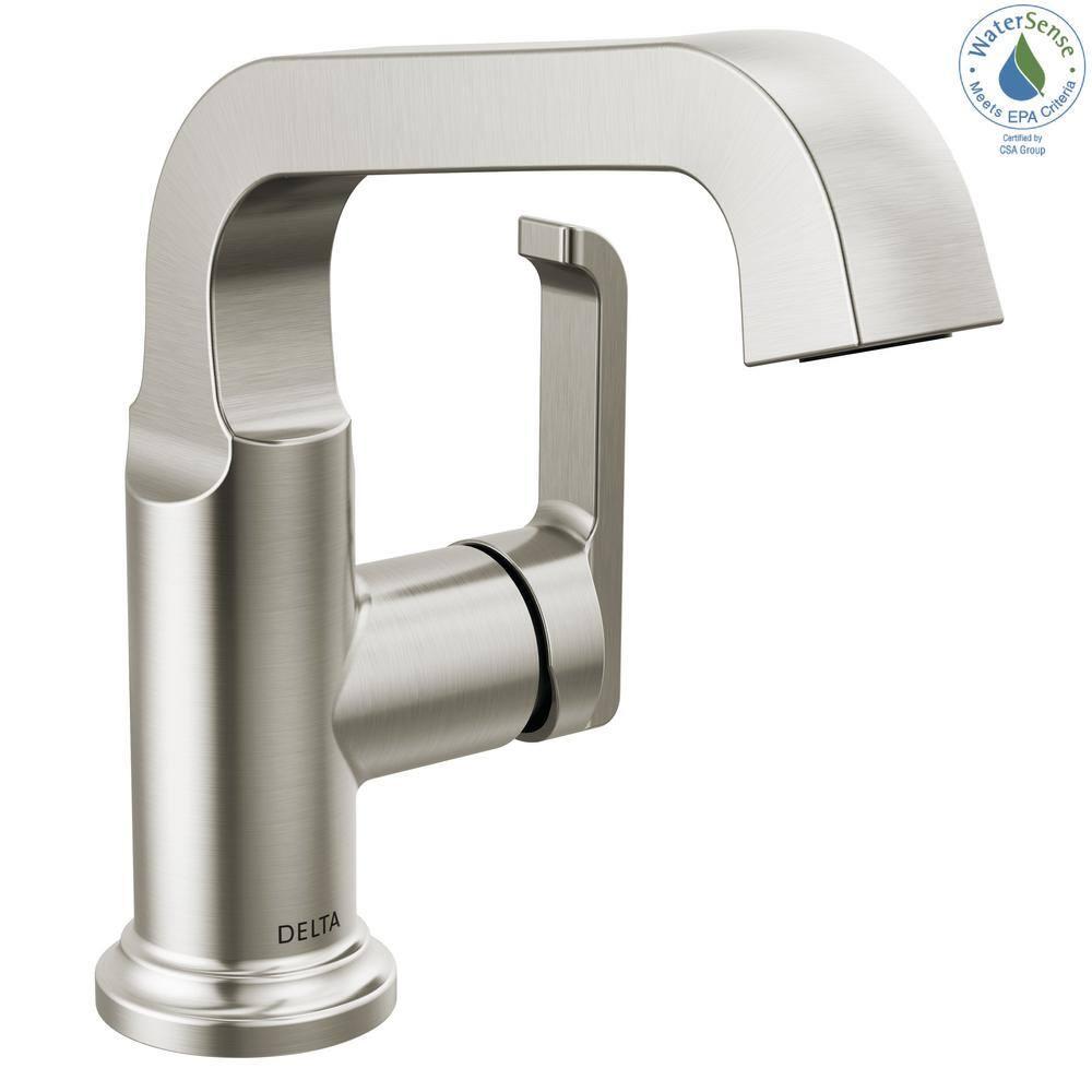 Tetra Single Hole Bathroom Faucet, Single Handle Bathroom Sink Faucet with Drain Assembly