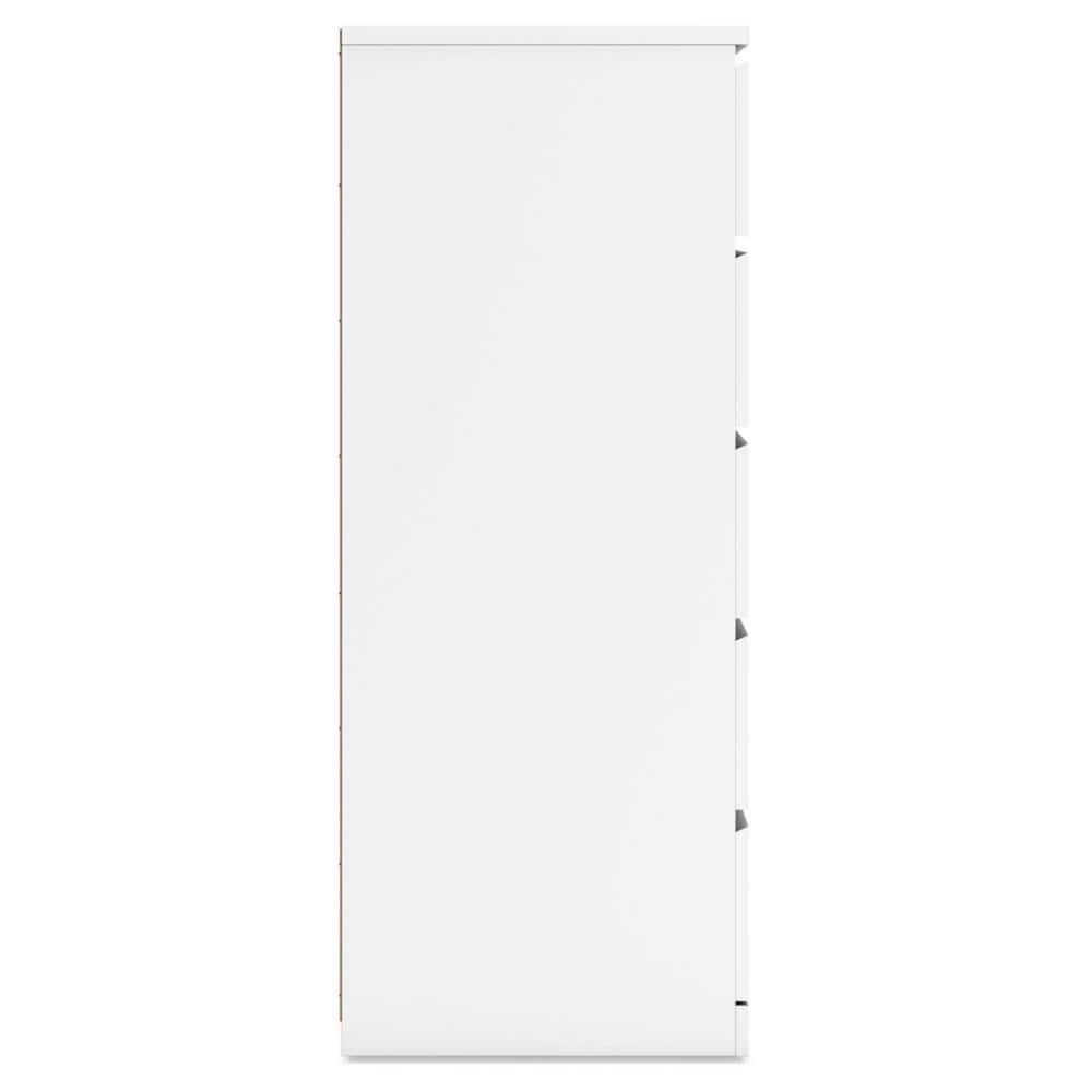 Signature Design by Ashley Onita Modern 5 Drawer Tall Dresser, White