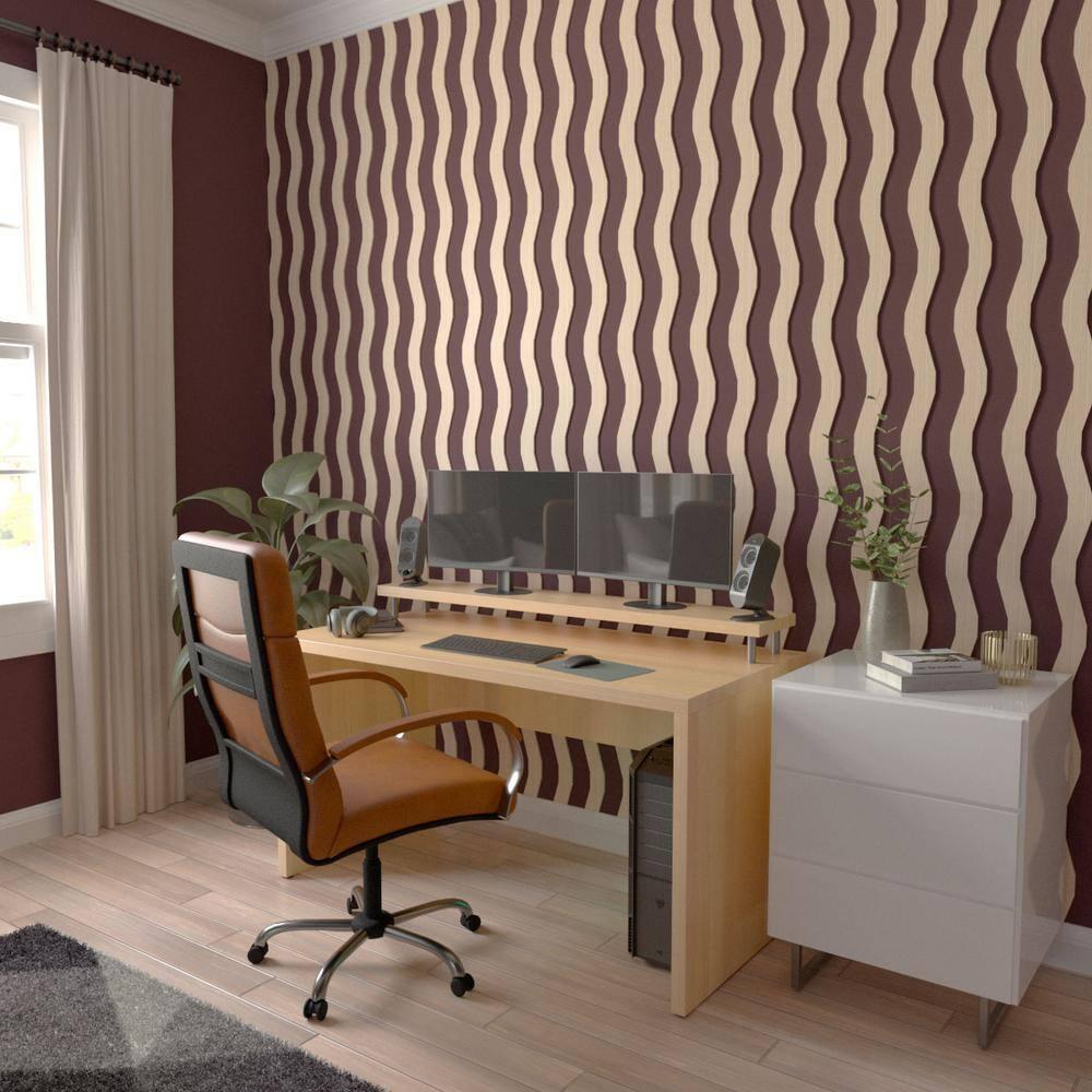 Ekena Millwork Brazos Adjustable Wood Decorative Slat Wall Panel Kit