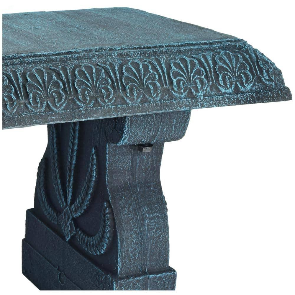 Arcadia Garden Products Fiber clay bench Dark blue 15-Inches x 17-Inches