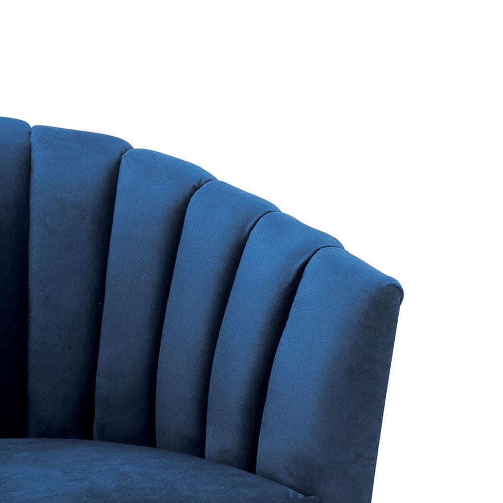 31" Colla Accent Chair Midnight Blue Velvet/Gold Finish - Acme Furniture