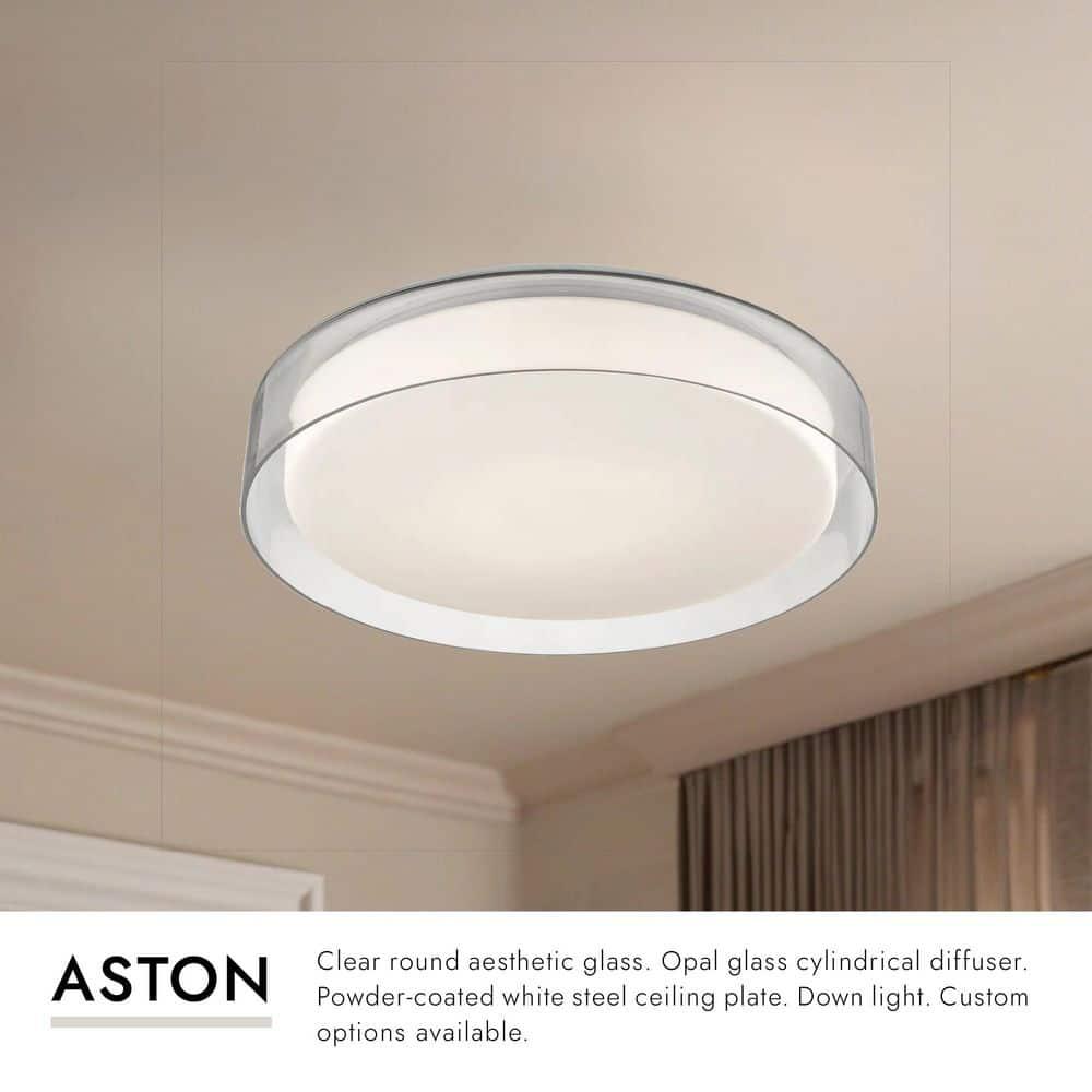 Clear Glass and LED Round Flush Mount Light