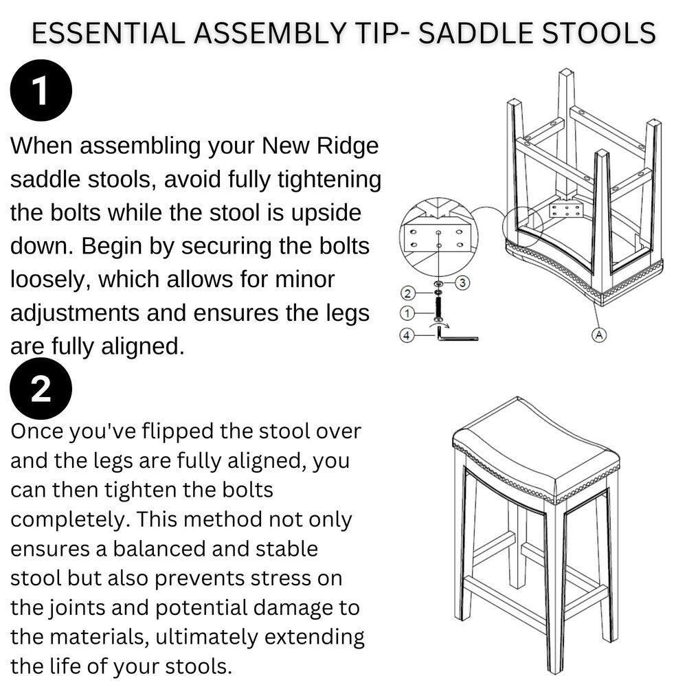 New Ridge Home Goods 31" Saddle Bar-Height Stool Natural