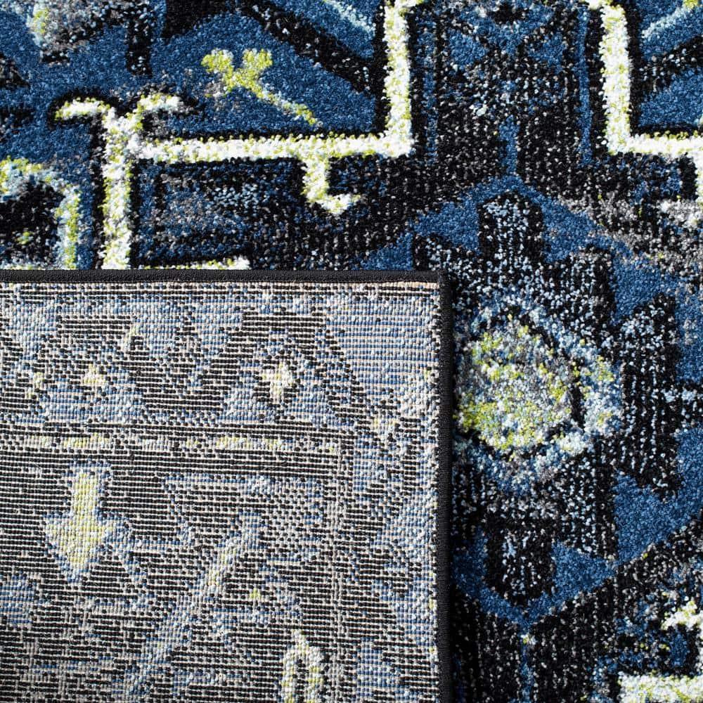 Vintage Hamadan VTH211 Power Loomed Area Rug - Blue/Grey - 6'7"x9' - Safavieh.