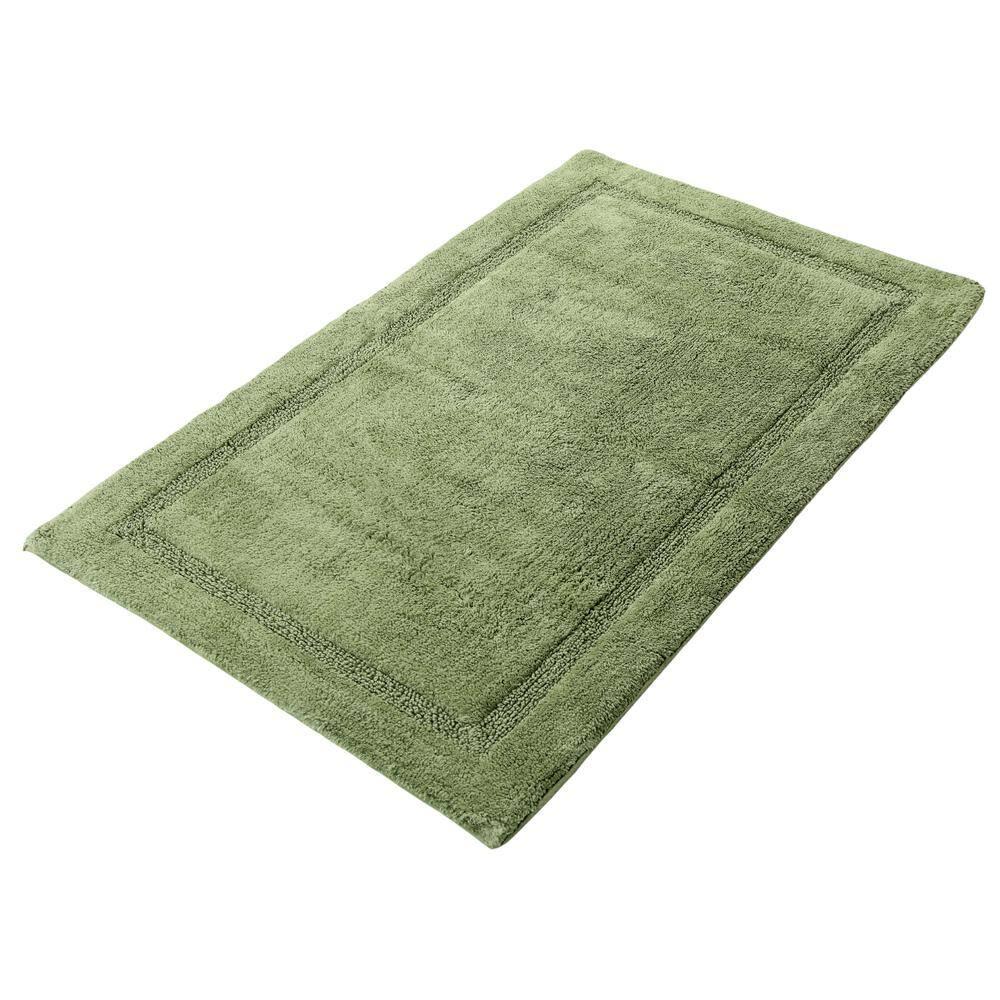Saffron Fabs  Cotton Regency Bath Rug Sage Green 22 x 34