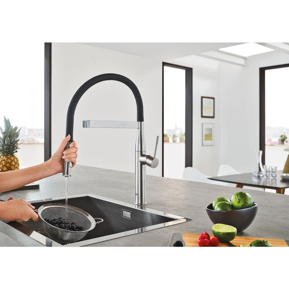 Essence New Single Handle Kitchen Faucet with SilkMove® and with Accessories