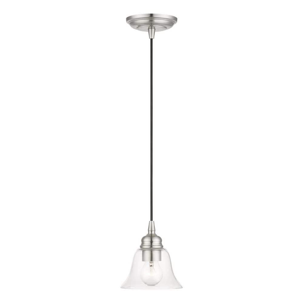 Livex Lighting Moreland 1 - Light Pendant in Brushed Nickel