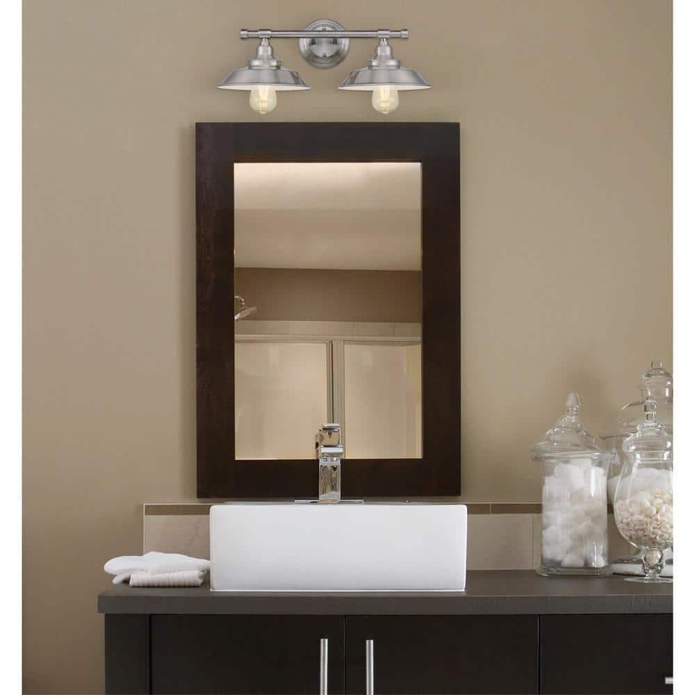 Westinghouse Lighting  Iron Hill Two-Light Indoor Wall Fixture 2-Light - Brushed Nickel