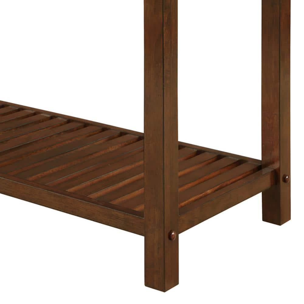 Convenience Concepts Designs2Go 3 Tier Butcher Block Kitchen Prep Island with Drawer, Espresso/Butcher Block