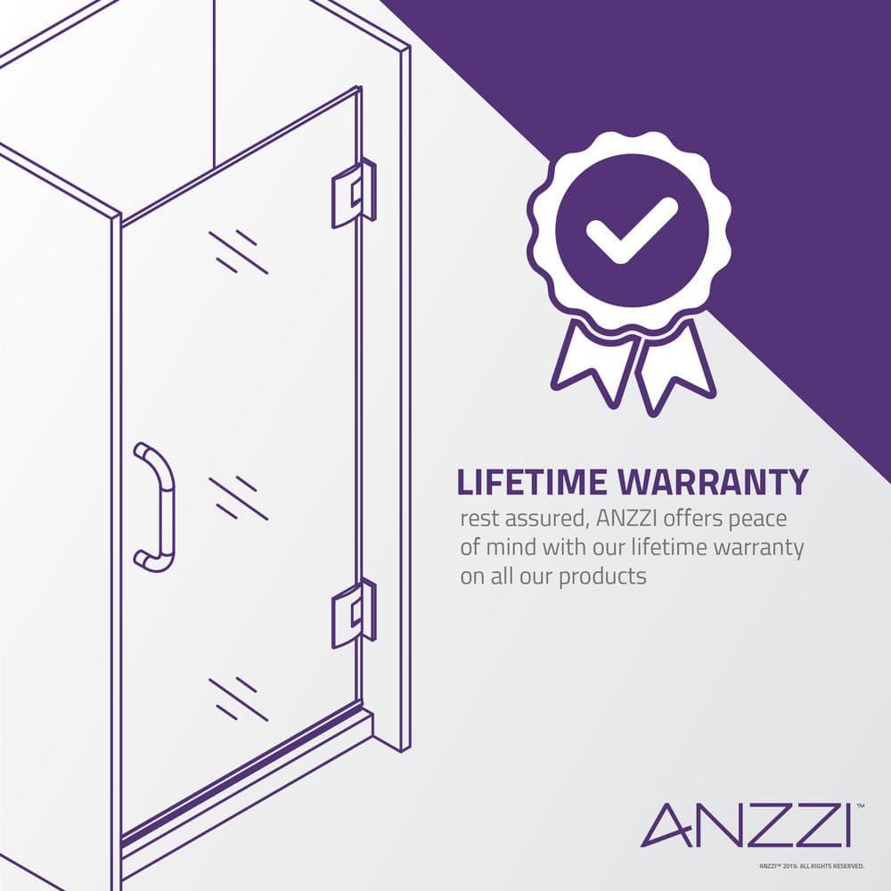 Fellow Series 30" x 72" Hinged Frameless Shower Door