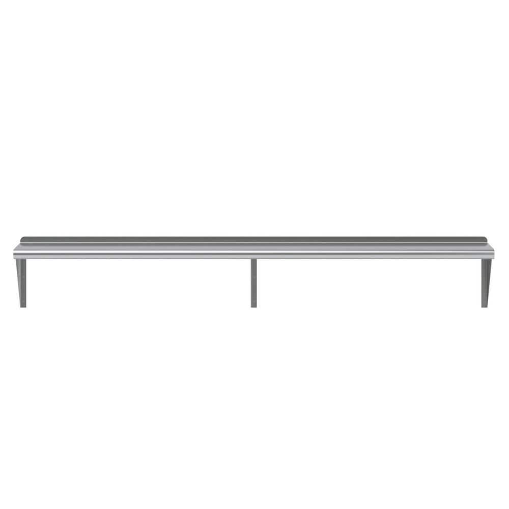 AmGood 12 in. x 72 in. Stainless Steel Wall Shelf | NSF Certified | Appliance & Equipment Metal Shelving | Kitchen, Restaurant, Garage, Laundry, Utility Room