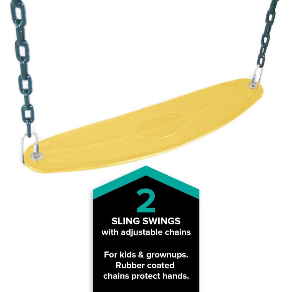 Sportspower Sherwood Wooden Swing Set with Lifetime Warranty on 8' Double Wall Slide