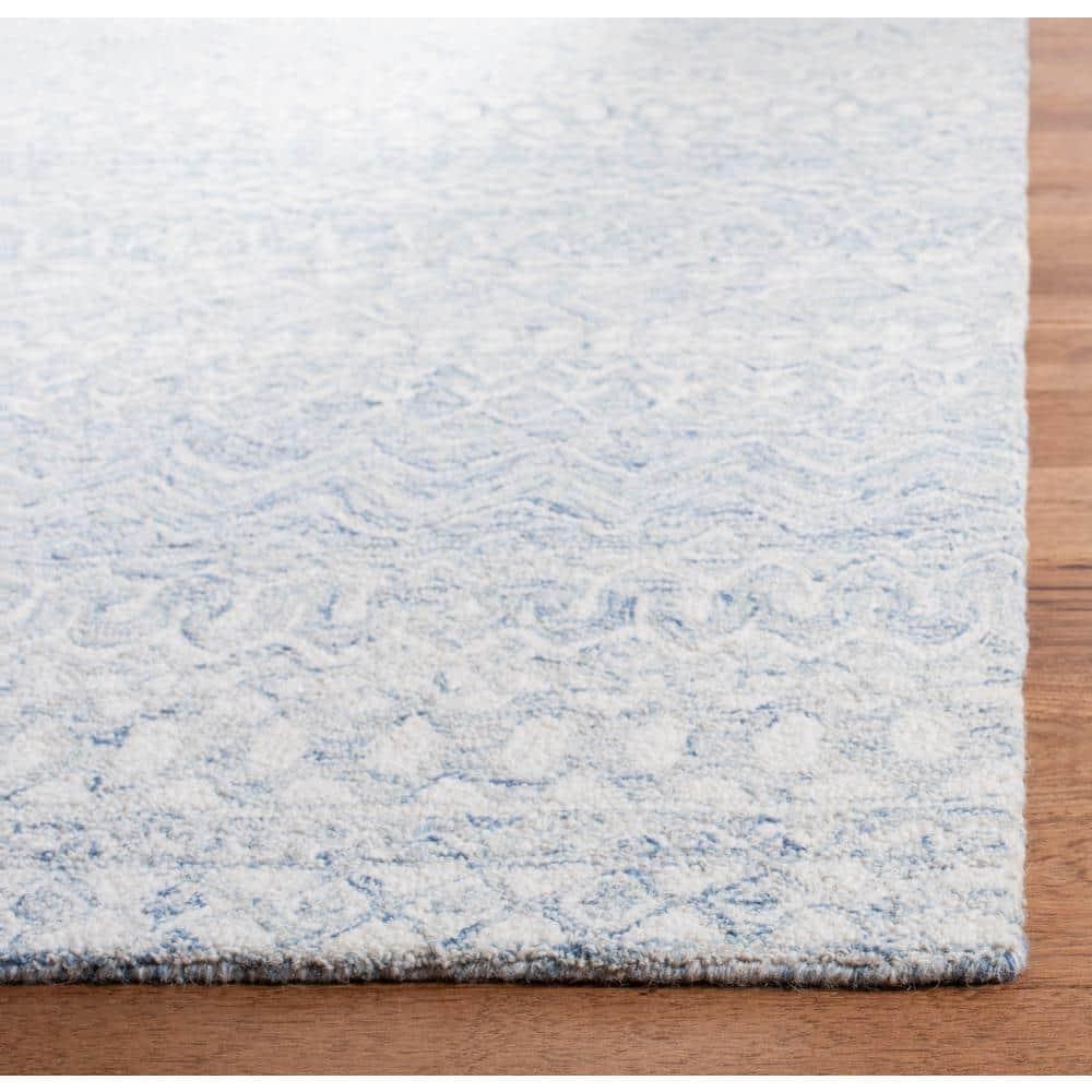Micro-Loop MLP502 Hand Tufted Indoor Area Rug - Blue/Ivory - 4'x6' - Safavieh