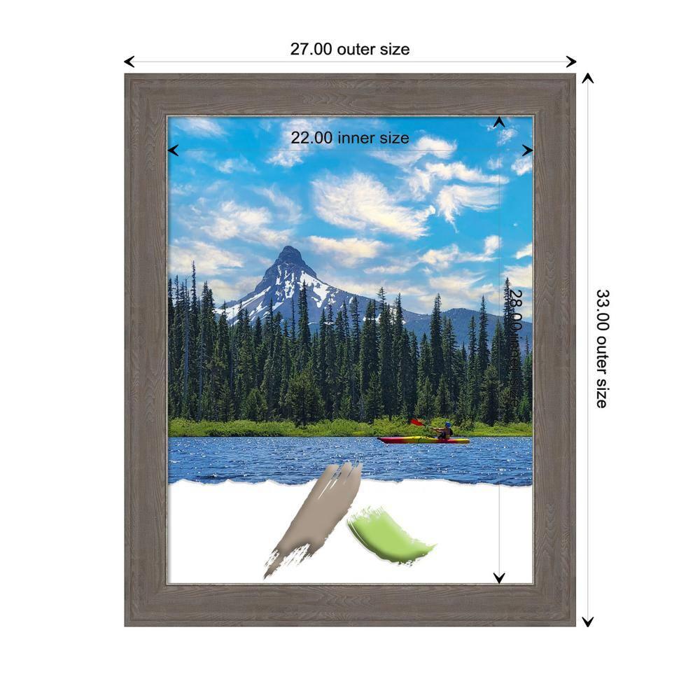 Amanti Art Alta Brown Grey Picture Frame Opening Size 22x28 in.