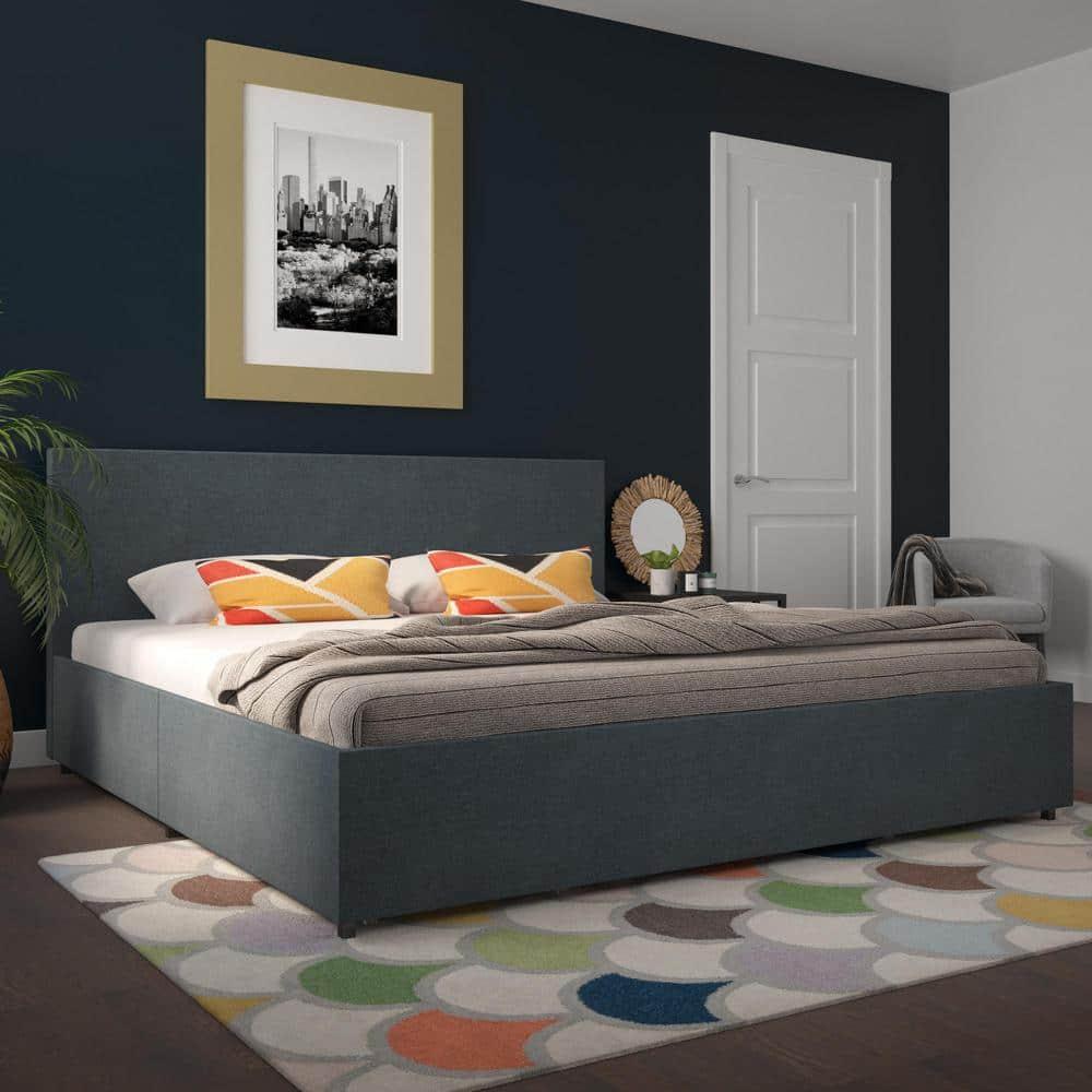 Kelly Upholstered Unfinished Platform Storage Bed