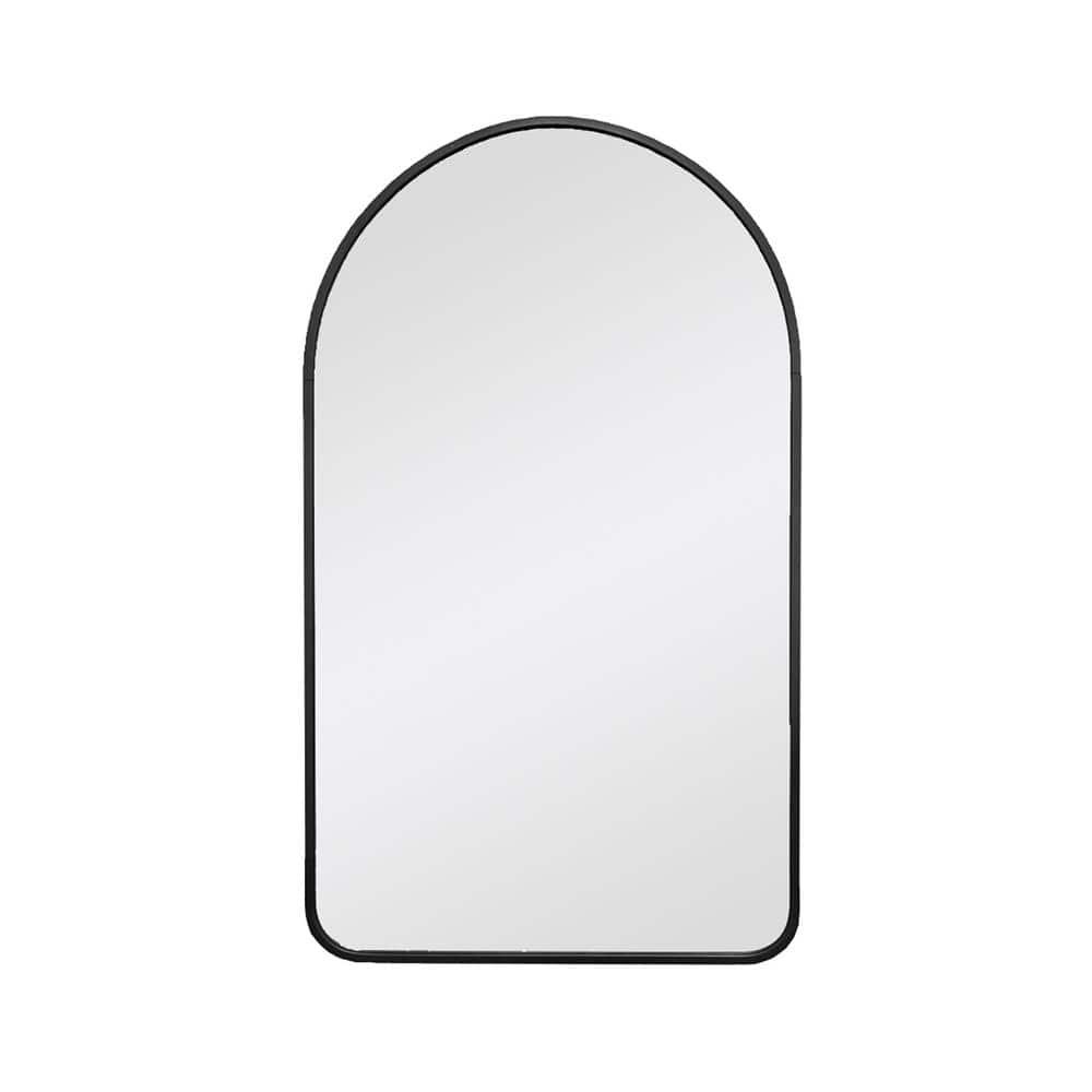 Decor Wonderland B803LK 19.6 x 31.5 in. Rita Black Metal Framed Oval Wall Mirror