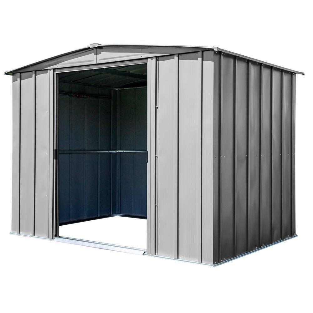 Arrow 8 ft. W x 6 ft. D Galvanized Steel Storage Shed