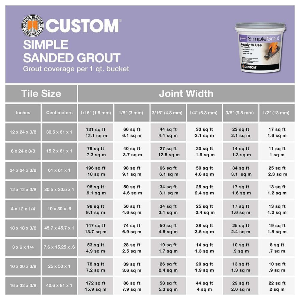Custom Building Products 1 Quart Bright White Pre-Mixed Grout PMG381QT