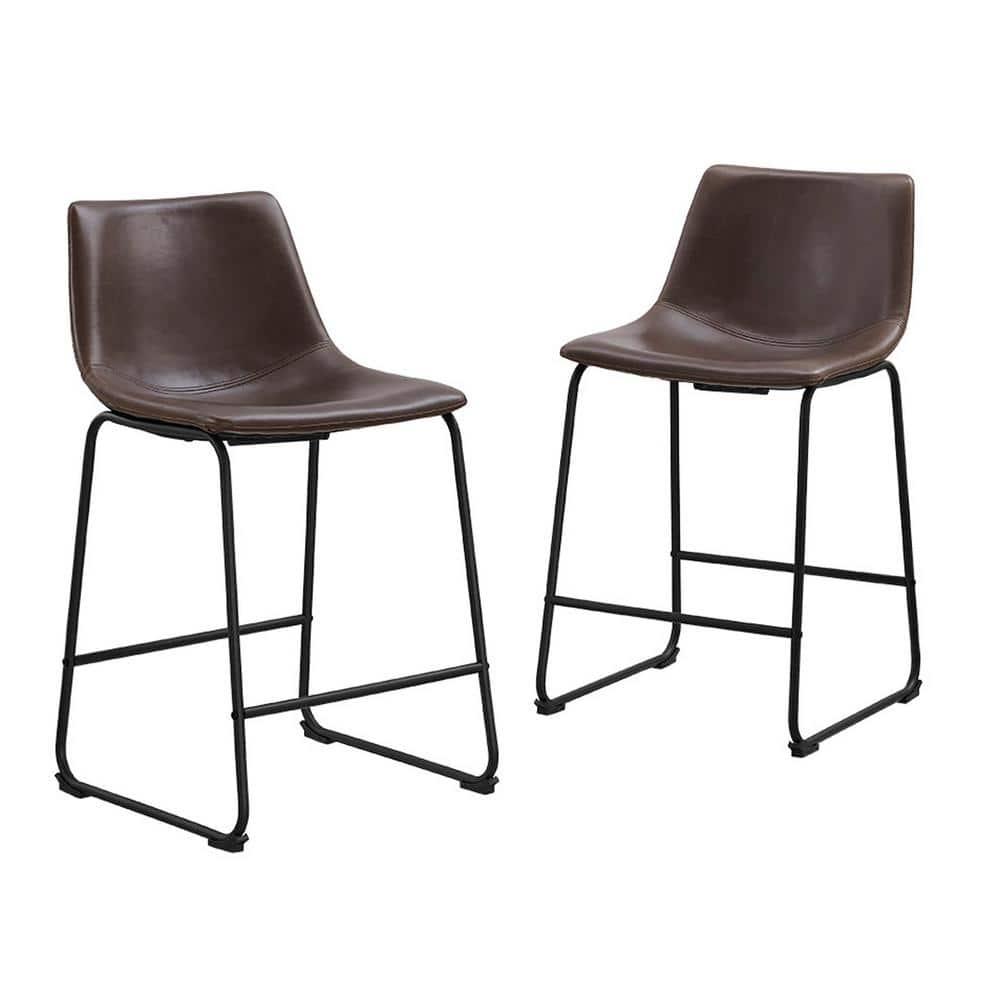 Hokku Designs Mayeu Upholstered Counter Stool (Set of 2)