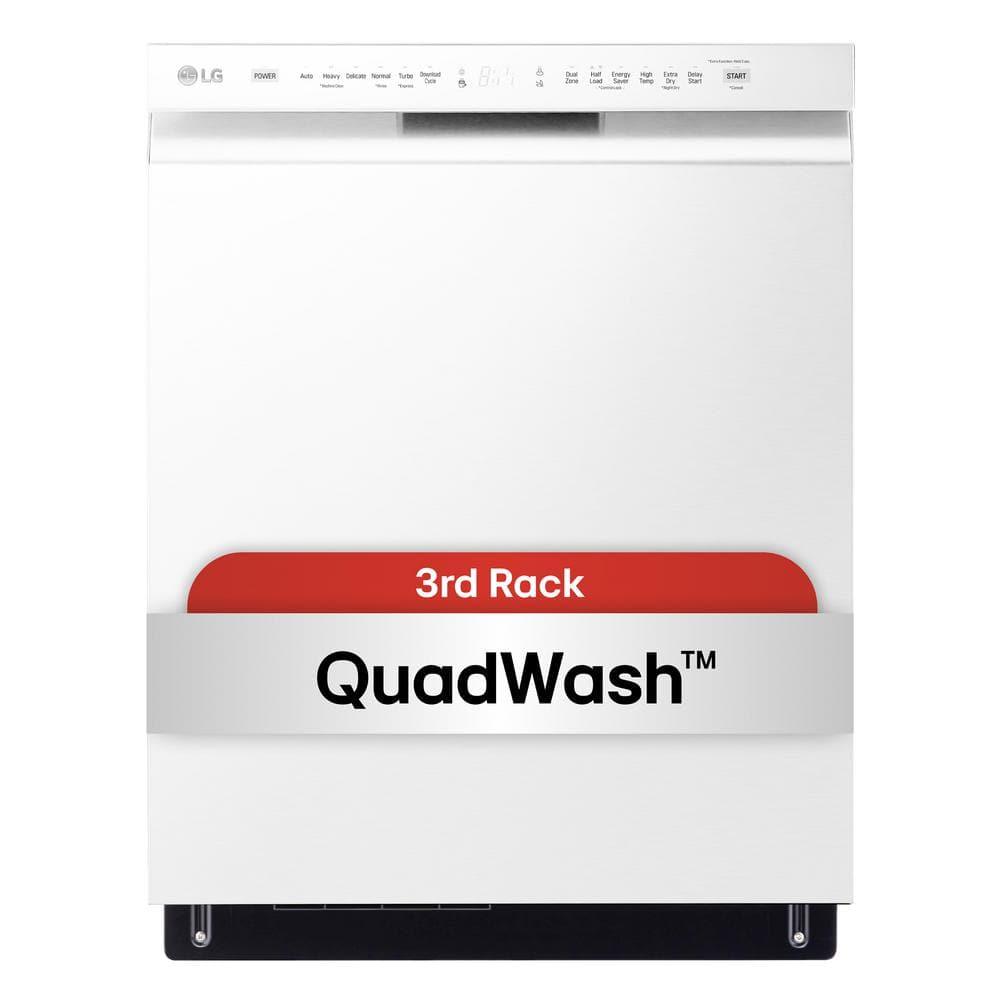 LG 24 in. PrintProof Stainless Steel Front Control Dishwasher with QuadWash, 3rd Rack & Dynamic Dry, 48 dBA