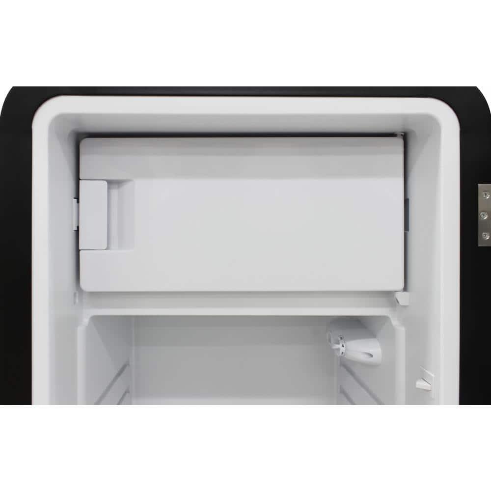 9.2 cu. ft. Freestanding Top Freezer Retro Refrigerator in Black