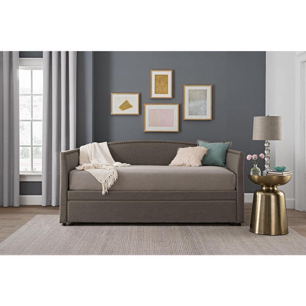 Better Homes & Gardens Grayson Daybed & Trundle, Twin Size, Gray Linen