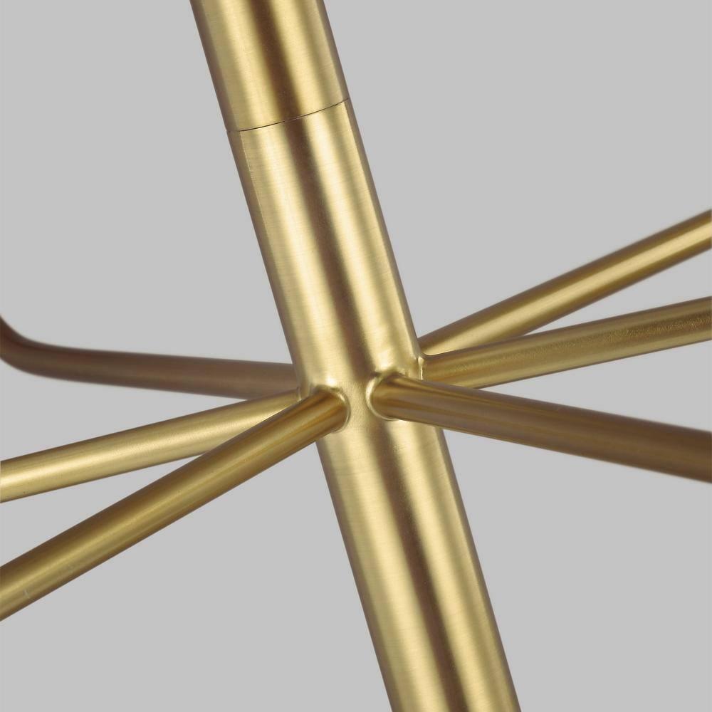 Brianna Burnished Brass 6-Light Minimalist Chandelier