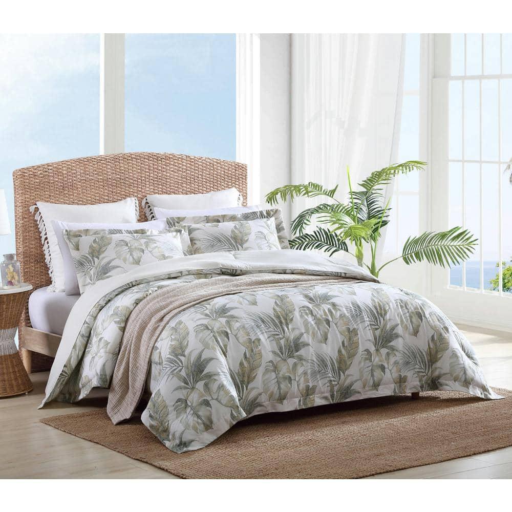 Tommy Bahama Home Tommy Bahama Waimea Bay Green Cotton Reversible Comforter Set