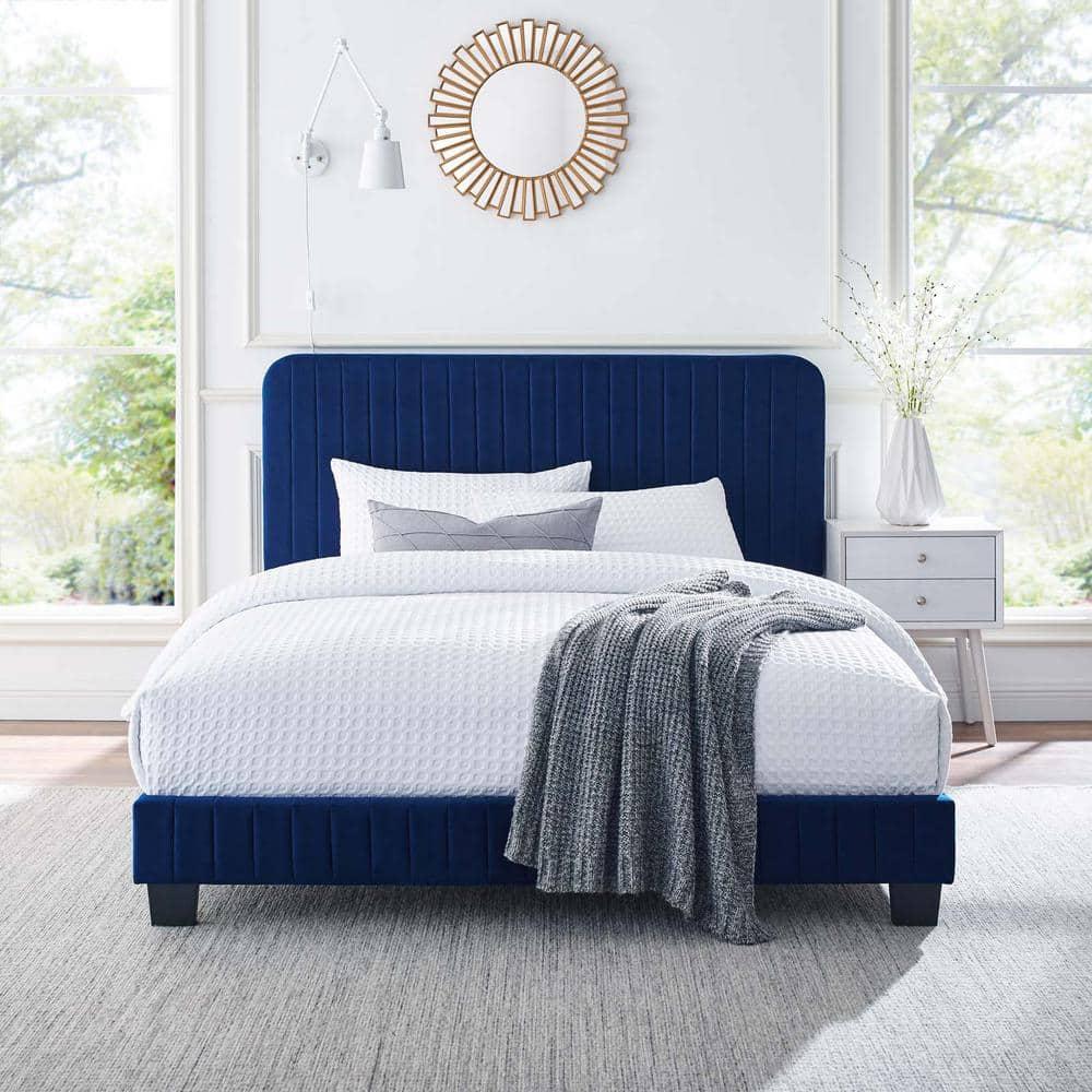 Modway Celine Channel Tufted Performance Velvet Twin Platform Bed