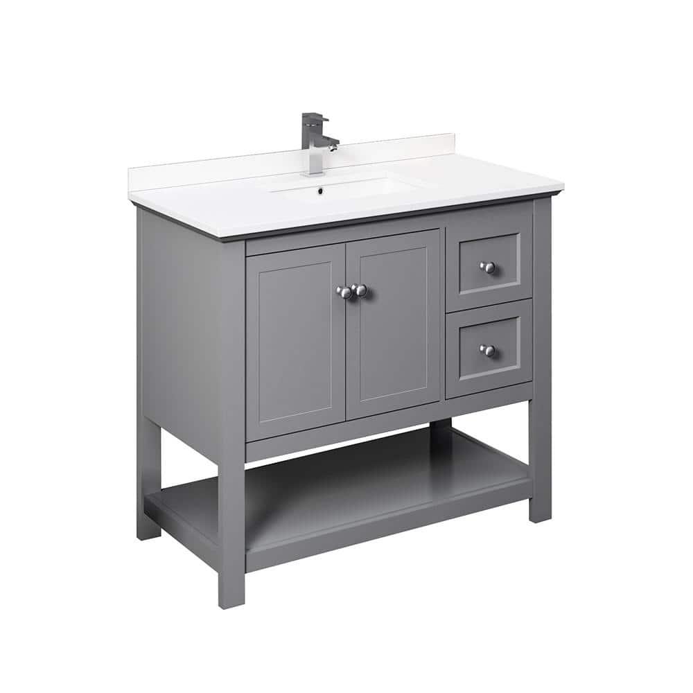 Fresca Manchester 42" Freestanding Single Sink Bathroom Vanity with Integrated Sink (Faucet Not Included)