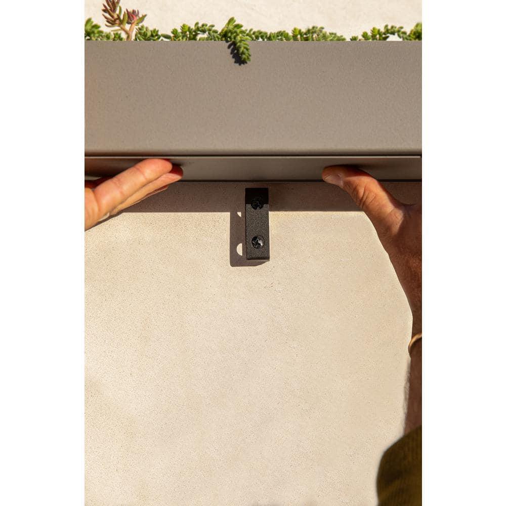 Veadek Geo Series Short Hanging 16" Planter - Gray