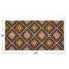 Main + Mesa Natural Coir Doormat with Geometric Print, Multi-color