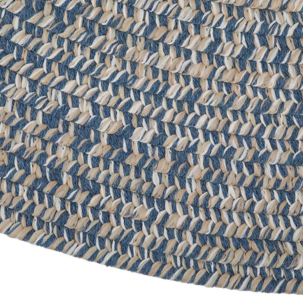 Tremont Denim Tweed 7'x9' Oval Braided Wool-Blend Rug