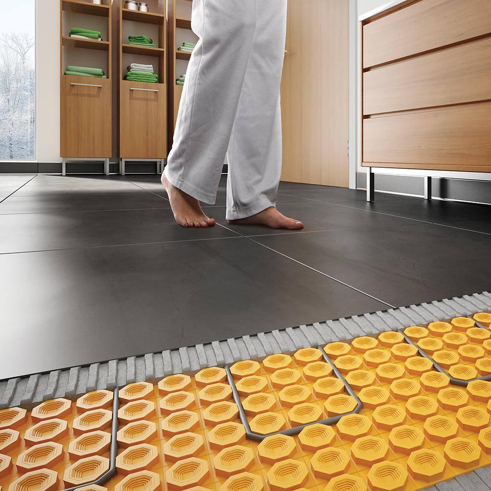 Schluter Ditra-Heat Electric Floor Heating Membrane with Uncoupling, Waterproofing, Vapor Management and Load Support - Ideal for Tiles and Stone - 1/4" Thickness, 8.4 Square Feet - DH5MA