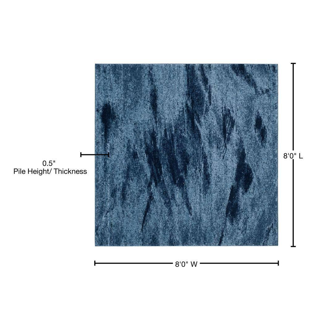 Retro RET2891 Power Loomed Indoor Area Rug - Light Blue/Blue - 8'x8' - Safavieh.