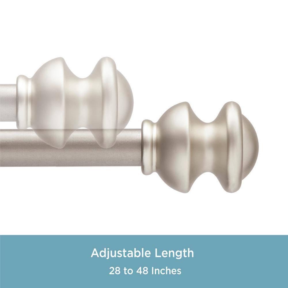 Kenney Steel Adjustable Single Curtain Rod