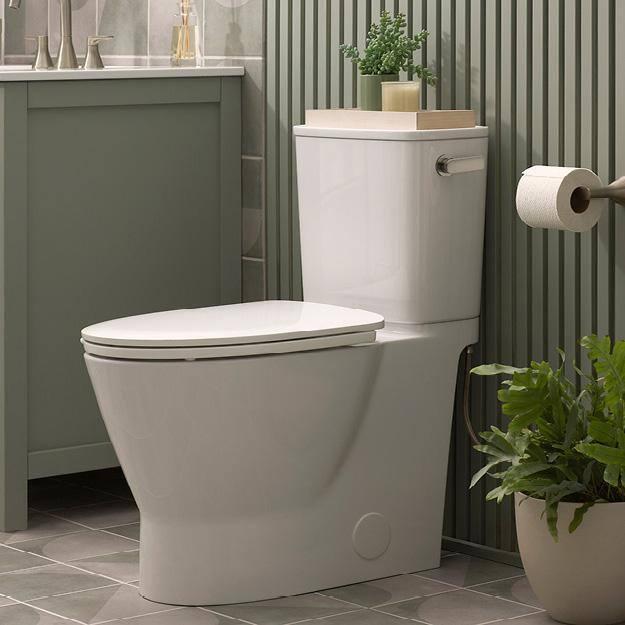 American Standard American Standard Aspirations 1.28 Gallons GPF Elongated Comfort Height Floor Mounted Two-Piece Toilet (Seat Included) 252AA898.020