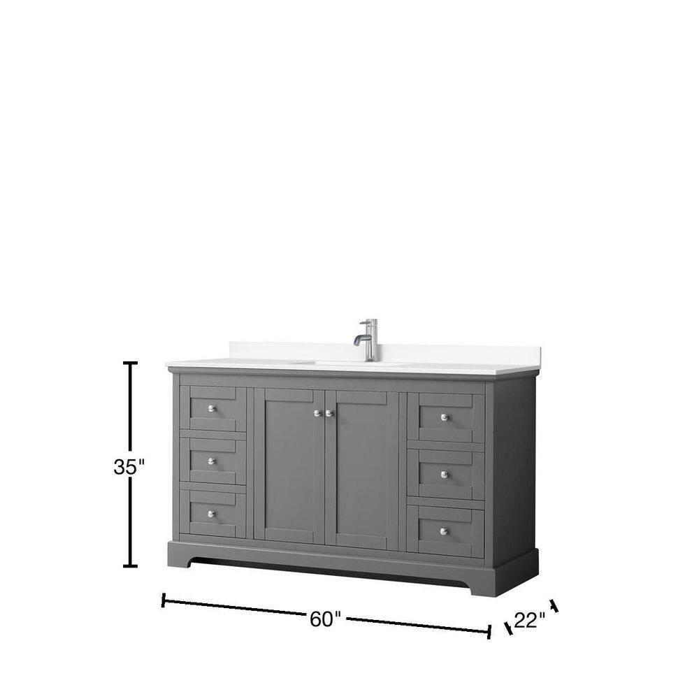 Avery 60'' Single Bathroom Vanity with Top