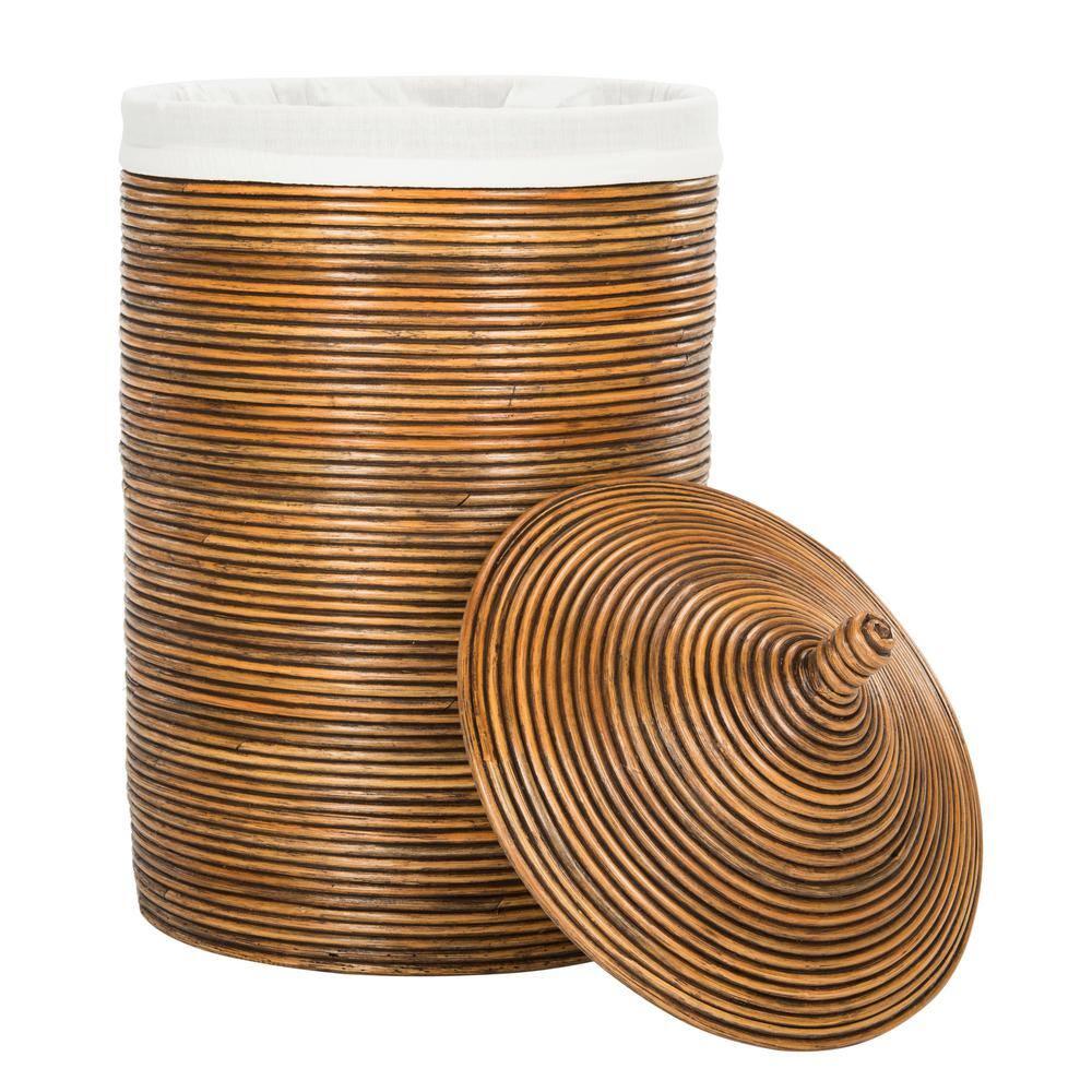 Safavieh Wellington Nautical Rattan Storage Hamper with Liner