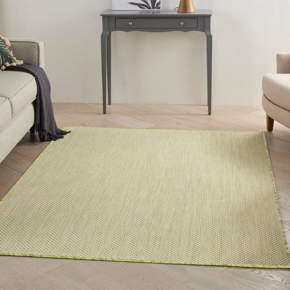 Nourison Courtyard COU01 Indoor/outdoor Area Rug - Ivory Green 6' x 9'