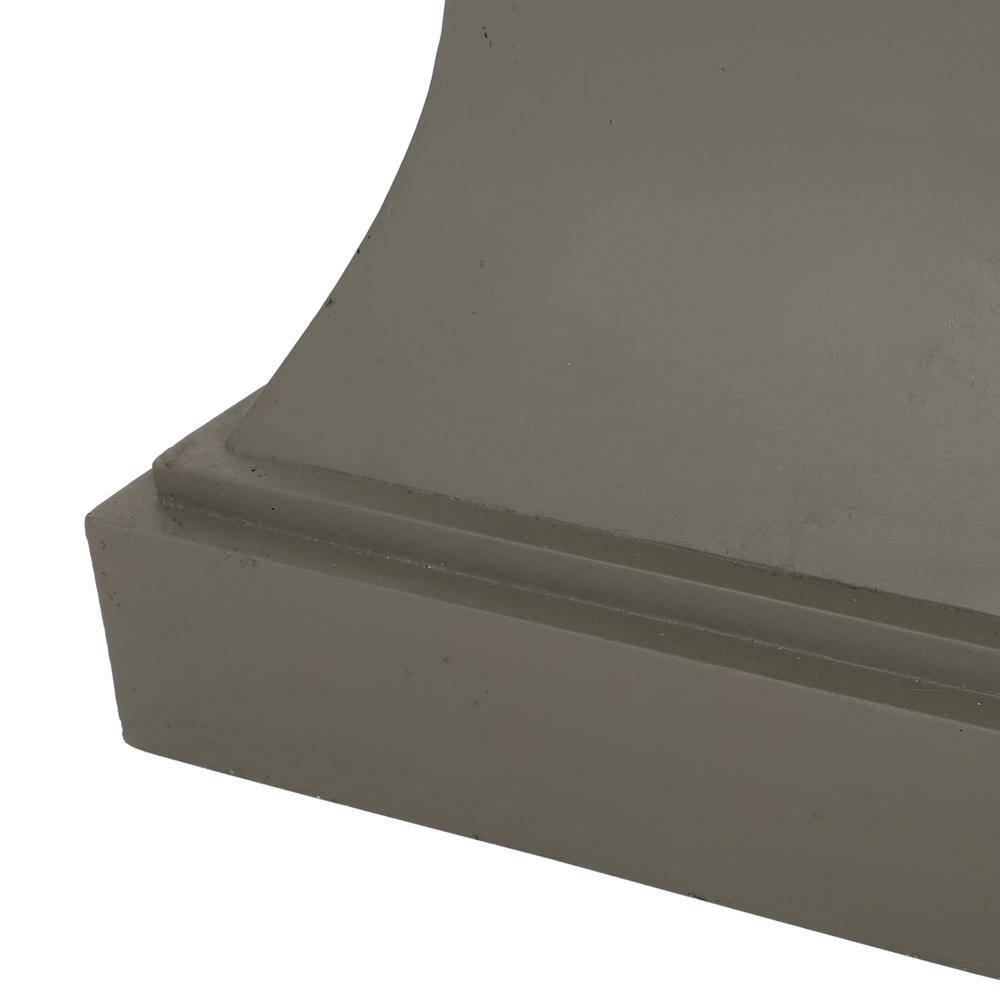 GDF Studio Atrass Outdoor Modern Lightweight Concrete Side Table, Light Gray