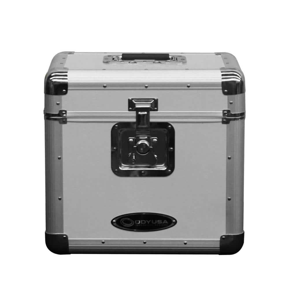 Odyssey KROM Stackable Record Case for 70 12" Vinyl Records & LPs, Black