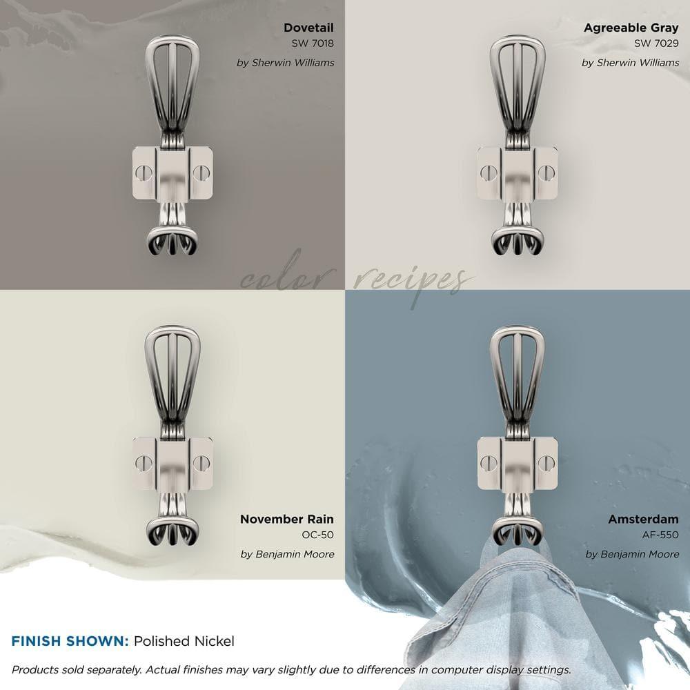 Vinland Transitional Double Prong Decorative Wall Hook