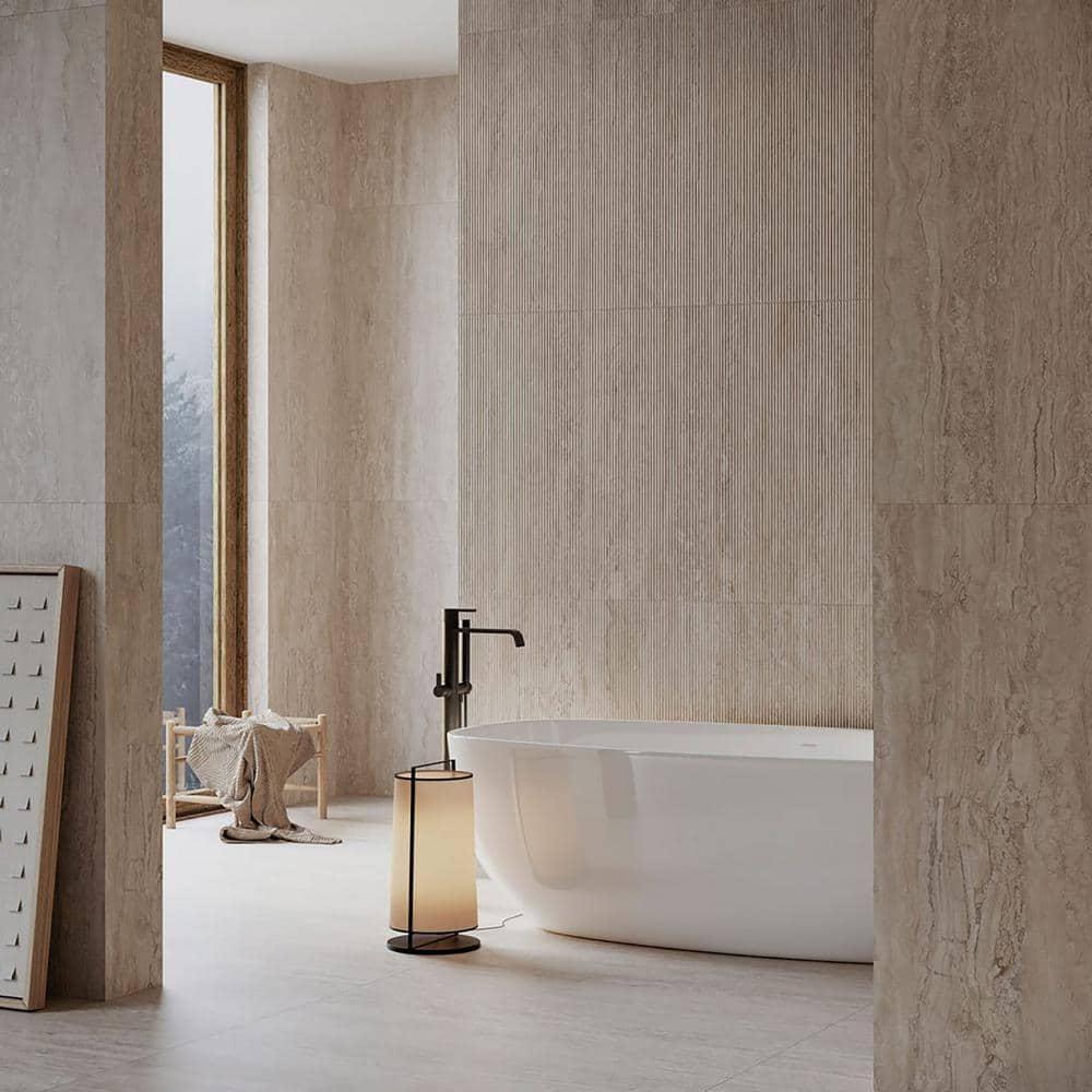 Spanish Marmol Porcelain 12" x 24" x 9mm Floor and Wall Tile Case(5 PCS, 10.76 Sq. Ft.)