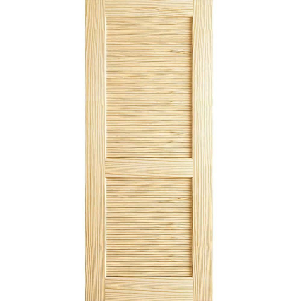 Kimberly Bay Louvered Solid Wood Unfinished Slab Standard Door