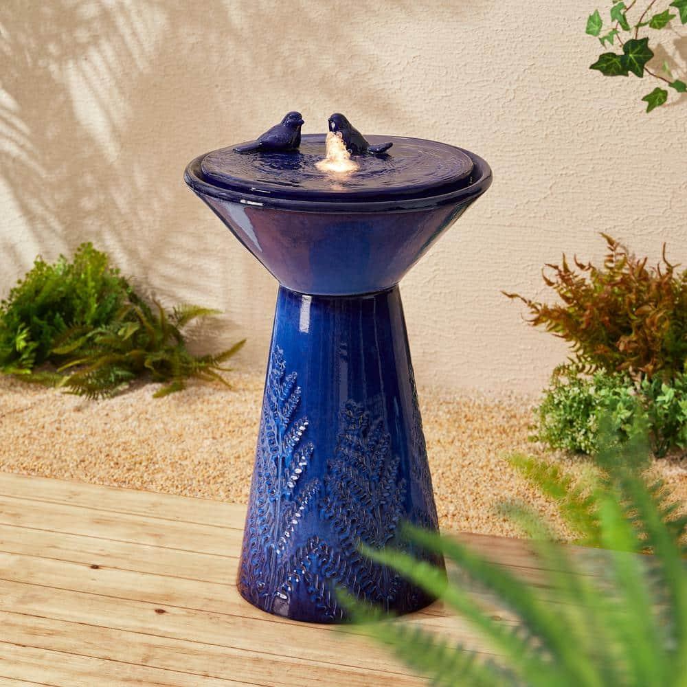 Kelly Clarkson Home Loulou Weather Resistant Bowl & Stand Fountain with Light