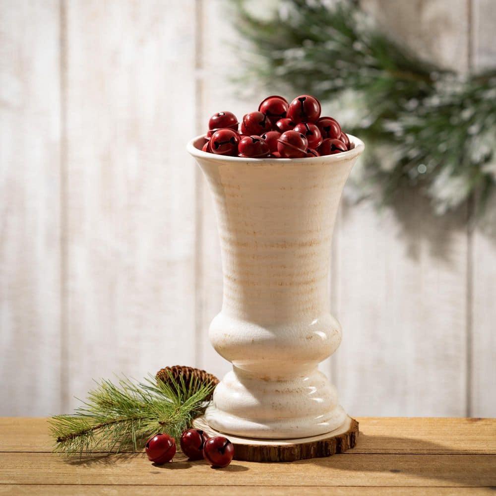 Sullivans Ceramic Urn Vase 10"H Off-White