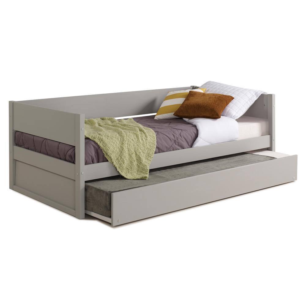 Camaflexi Tribeca Solid Wood Twin Daybed and Trundle Set in Gray