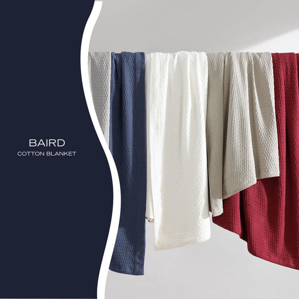 Nautica Nautica Baird Solid Cotton Reversible Blanket